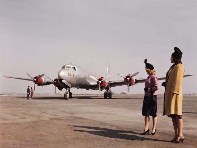 Архивные фотографии авиаперелётов 1950-х годов (13 фото)