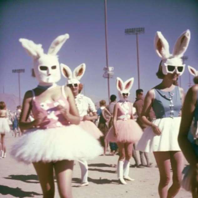 Если бы фестиваль «Burning Man» («Горящий человек») проводили в 1960-х годах (19 фото)